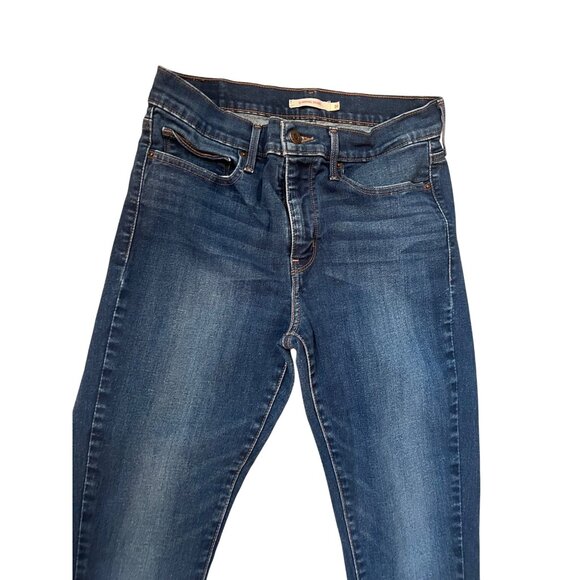 Levi's Slimming Skinny Blue Jeans Women's Size 31 Dark Wash Denim - Picture 2 of 7